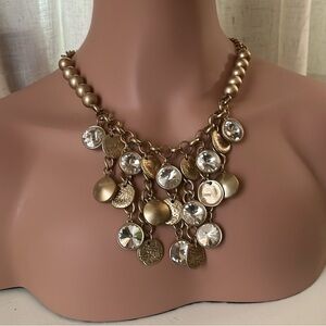 Premier Elegant Gold and Silver Statement Necklace